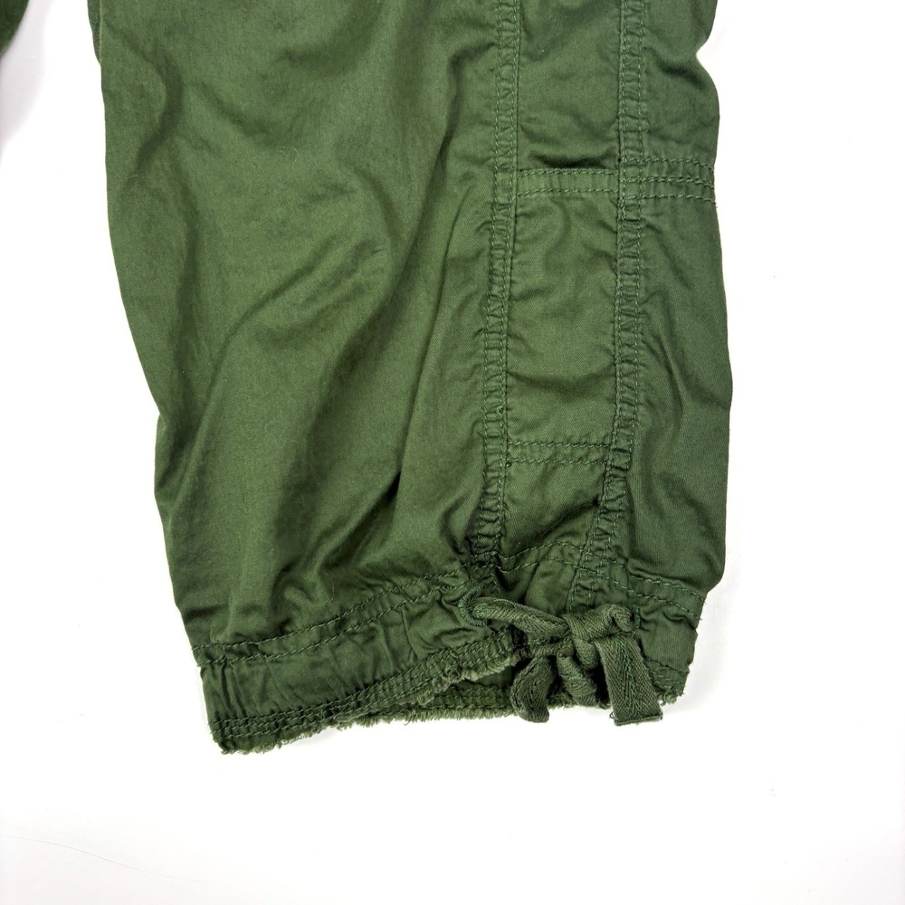 VTG Y2K Bitten by Sarah Jessica Parker Drawstring Capri Joggers Womens Sz 8 Grn - Picture 7 of 13